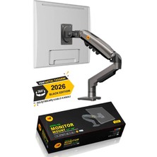 Yuwa Monitör Standı North Bayou Nb F80 (2026 Yeni Model) Amortisörlü Tekli Monitör Standı Gri (17-30 Inç)-(2-9 Kg)
