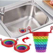 Zemira Mutfak - Banyo Lavabo Filtresi Süzgeci Gökkuşağı Kademeli Drenaj Deliği Atık Filtresi