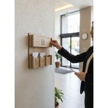 Woodmomente Ahşap Fatura ve Posta Kutusu 4mm Kayın Hrf Duvar Tipi Düzenleyici 29X29 cm