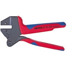 Knipex 97 43 200MM Değiştirilebilir Çeneli Pabuç ve Yüksük Sıkma (Çenesiz)