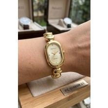 Ferrucci Kadın 33 mm Çelik Kasa Altın Kordon Altın Kadran Klasik Kol Saati
