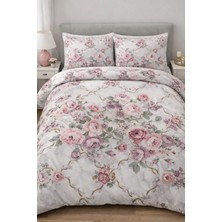 Selonya %100 Çift kişilik çiçekli nevresim takımı 1 adet 200*220 Nevresim 1 adet 240*260 düz çarşaf 2 adet 50*70 (nevresimden) yastık kılıfı2 adet 50*70 (çarşaftan) yastık kılıfı