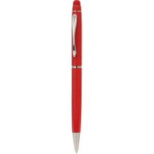 VeraGlobe Buğz Kırmızı Touchpen Metal Kalem