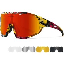 Nuvvo Polarize Anti-Uv Outdoor 5 Lens Ultra Hafif Spor Motorsiklet Bisiklet Kayak Güneş Gözlüğü