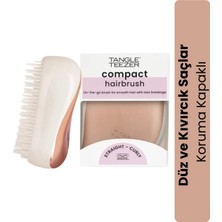 Tangle Teezer Compact Styler Rose Gold Ivory Kapaklı Saç Fırçası - Düz Kıvırcık Saçlar için Seyahat Boy Tarak