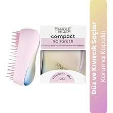 Tangle Teezer Compact Styler  Matte Ombre Chrome Saç Fırçası - Düz ve Kıvırcık Saçlar İçin Çanta Boy Tarak