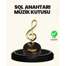 Teknodayım Dönen Sol Anahtarı Figürlü Müzik Kutusu Şık Hediyelik Dekor