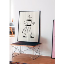 Des Vu Print Yürüyen Kahve Posteri, Kahve Köşesi Temalı Çerçevesiz Poster
