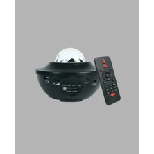 VeraGlobe Buğz LED Yıldızlı Projektör Galaxy Modlu Renk ve Parlaklık Ayarlı Gece Lambası - Buğz