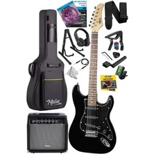 Nuvvo RPH-30BK-35AMP Gül Klavye Strat Kasa Sss 35W Elektro Gitar Seti