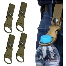 Nuvvo 4 Adet Kemer Şişe Tutucu, Sırt Çantası Su Şişesi Tutucu Çıtçıtlı Klips, Naylon Dokuma