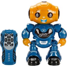 Sunman Sesli ve Işıklı Uzaktan Kumandalı Dans Eden Sevimli Robot 45510 Turuncu-Mavi Robot