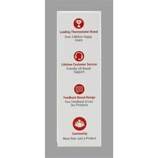 Nuvvo TP200C Dijital Ev Termometresi, LCD Bluetooth Iç ve Dış Mekan Termometresi, 150 M'ye Kadar