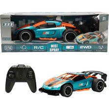 Sunman 1:14 Müzikli ve Işıklı Duman Püskürten USB Şarjlı Uzaktan Kumandalı Araba S00041619 Mavi