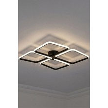 TERRA lighting Çağlayan Model Modern Plafonyer,3 Renk Yanabilen Power LED Avize, Salon Oda Mutfak Hol Avize