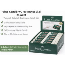 Sylar Faber-Castell NO24 Pvc Free Beyaz Silgi 24 Adet Standlı Kutu Iz Bırakmayan Yumuşak Okul Ofis Silgisi