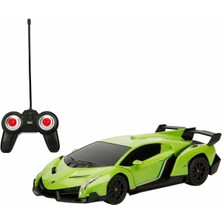 Sunman 1:24 Lamborghini Veneno Işıklı Uzaktan Kumandalı Araba 39410 Yeşil Araba