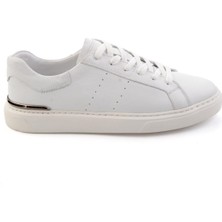 Bambi Beyaz Hakiki Deri Erkek Sneaker E01595327543