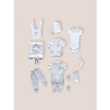 Hsc Bilişim Taçlı Prensesim Nakışlı %100 Cotton Antibakteriyel 10LU Zıbın Takımı Hastane Çıkışı