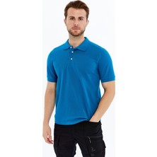 Uniprom Polo Yaka Tişört %100 Pamuk Indigo Erkek