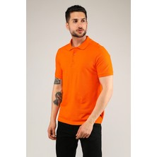 Uniprom Polo Yaka Tişört %100 Pamuk Turuncu Erkek