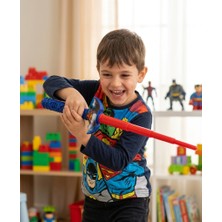 Farbu Oyuncak Süper Adam Kahramını Temalı Işıklı Sesli Sensörlü Oyuncak Silahı