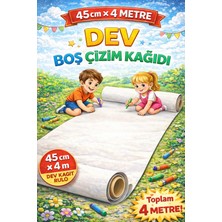 Haydi Dekor  45 cm x 4 Metre Dev Boş Çizim Kağıdı Rulosu – Mimari Çizim, Teknik Proje, Çocuk Boyama ve Hobi Çizimleri Için Büyük Boy Boş Kağıt Rulo | Üniversite Öğrencileri, Mimarlar ve Çocuklar Için
