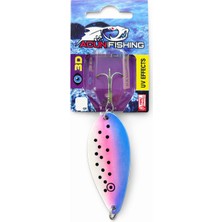 Acun Fishing Metal Olta Kaşığı – Mavi Pembe Beyaz Benekli Sahte Balık Yemi