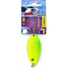 Acun Fishing Simli Metal Olta Kaşığı – Fosforlu Yeşil Sarı Glitter Sahte Balık Yemi