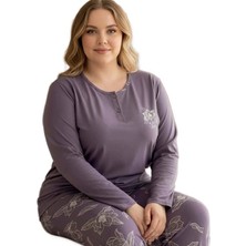 Bipamuk Marvella Pamuklu Büyük Beden Kadın Pijama Takımı 3xl–6xl