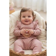 Minipodyum Kız Bebek Çıtçıtlı Patikli  Pamuk Bandanalı Tulum