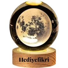 Hediye Fikri Kişiye Özel Dekoratif Dolunay Küre Lamba Masa Üstü Gece Lambası Ev Ofis Dekoru