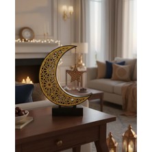 İlk El Grup 3D Hilal Yıldız Dekor 23X23 cm Ramazan Özel Masa Üstü Süs