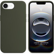 Microsonic Apple iPhone 17E Kılıf Liquid Lansman Silikon Haki
