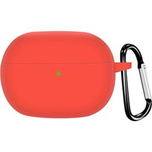 Microsonic Xiaomi Redmi Buds 8 Pro Kılıf Askılı Mat Silikon Kırmızı