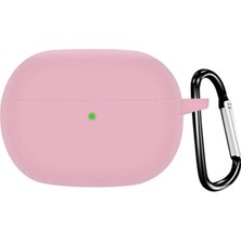 Microsonic Xiaomi Redmi Buds 8 Pro Kılıf Askılı Mat Silikon Pembe