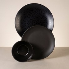 Güral Porselen Enternasyonel Black  Matt  12 Parça  4 Kişilik Yemek Takımı  141