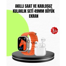 İlk El Grup Watch 9 Max Akıllı Saat Seti 2 Kordonlu Kablosuz Kulaklık Hediyeli