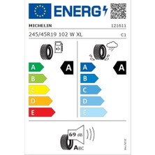 Michelin 245/45 R19 102W Xl Primacy 5 Energy Oto Yaz Lastiği (Üretim YILI:2026)