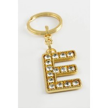 İsmiyle Al Sarı Renkli Taşlı Harf Anahtarlık