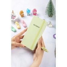 Dival Notebook 9X18 cm Sert Kapak Kareli Tarihsiz Dikişli Not Okul Defteri - Yeşil