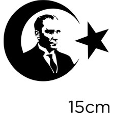 New Jargon Türkiye Ay Yıldız ve Atatürk Etiket Sticker Yapıştırma