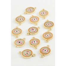 İsmiyle Al Göz Çift Kulplu Mineli Bileklik ve Kolye Ucu Aparatı 1 Adet