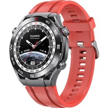 Microsonic Huawei Watch Ultimate 2 Kordon, Silicone Sport Band Kırmızı