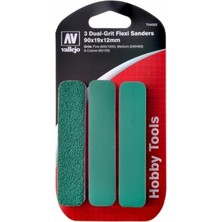 Vallejo T04002 Esnek 60,240,600 No Kalın ve Dar Zımpara Çubuğu (90x19x12mm), 3 Adet