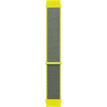 Microsonic Huawei Watch Ultimate 2 Hasırlı Kordon Woven Sport Loop Sarı