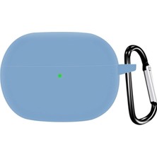 Microsonic Xiaomi Redmi Buds 8 Pro Kılıf Askılı Mat Silikon Mavi