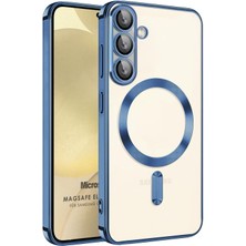 Microsonic Samsung Galaxy S26 Kılıf Magsafe Luxury Electroplate Mavi