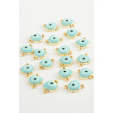 İsmiyle Al Nazar Çift Kulplu Mineli Bileklik ve Kolye Ucu Aparatı 1 Adet