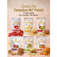 ZestaVia 6'lı Çıtır Lezzet! Freeze Dried-Dondurularak Kurutulmuş Çıtır Kavun,çilek,elma,hurma,muz,incir